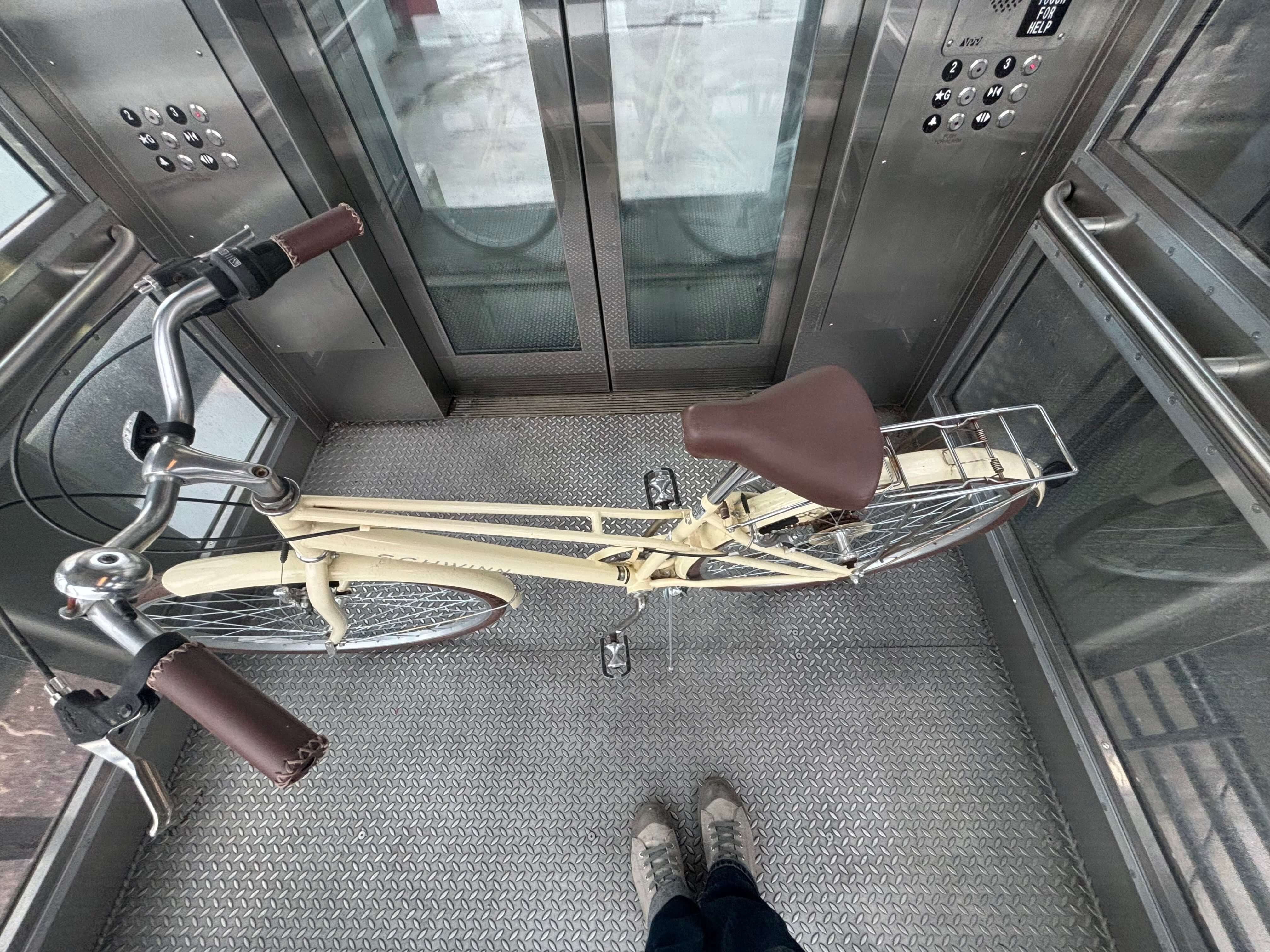 bike in elevator