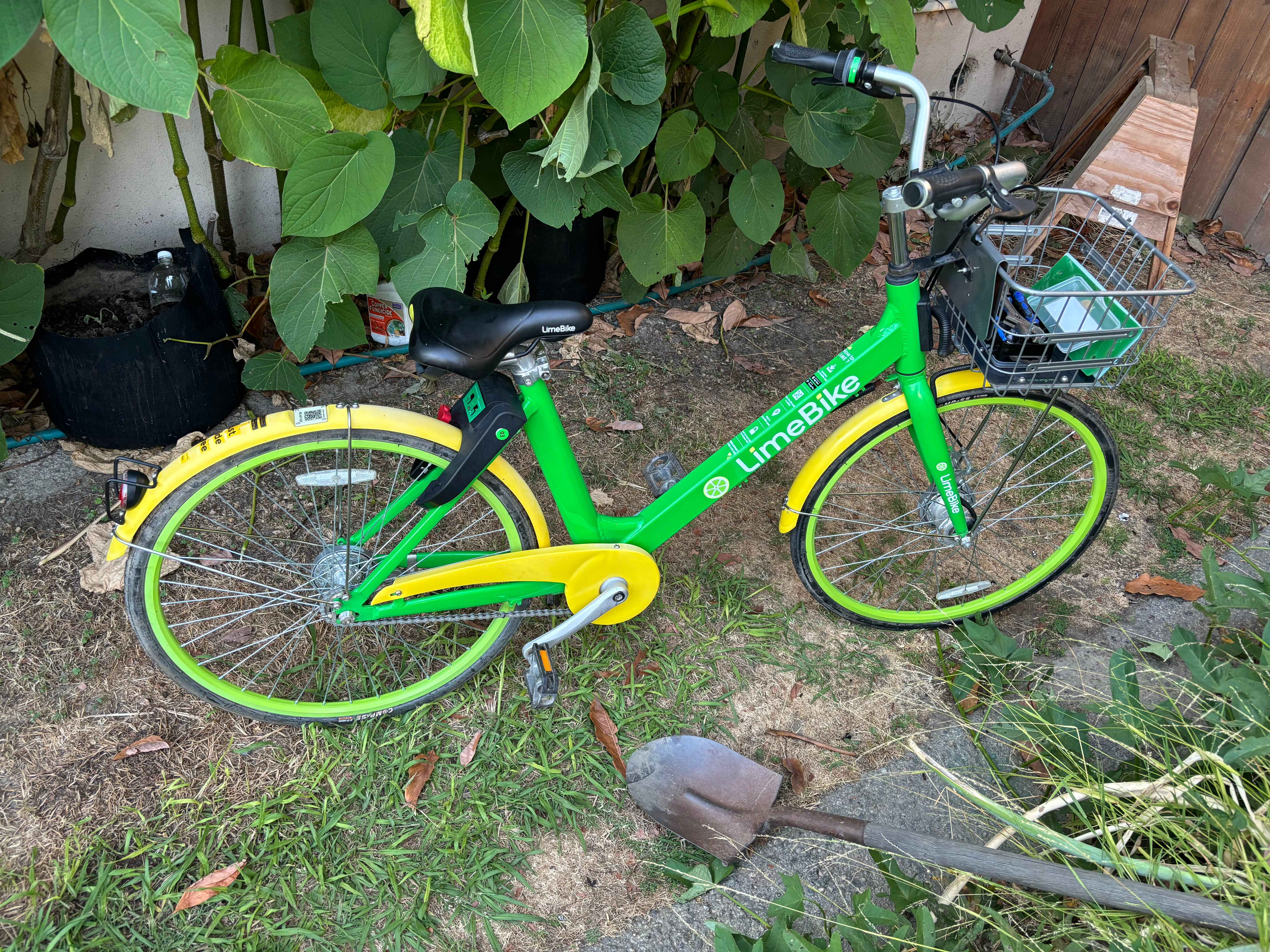 a bike in lime bike livery